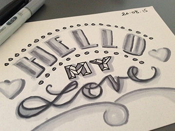 hand-lettering